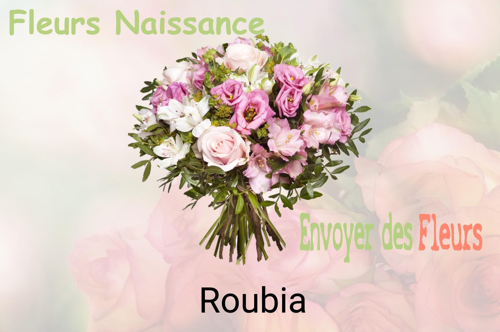 Bouquet de fleurs de naissance livré à Roubia
